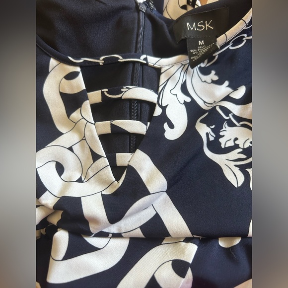 MSK Navy Jumper. Genie Wide Leg with tie waist. NWT. - Picture 7 of 8